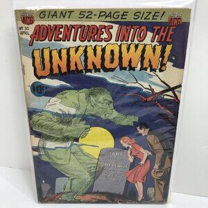 Adventures Into The Unknown 30 Golden Age Werewolf Pre Code ACG 1952 Comic